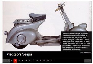 Vespa попала в топ-12 вещей, изменивших мир